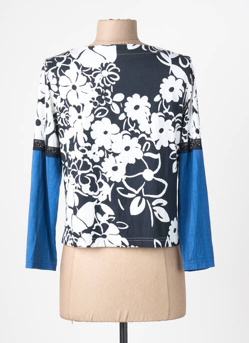 Gilet manches longues manches 3/4 bleu FILIPINE LAHOYA femme
