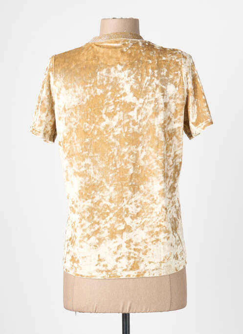 Top stretch manches courtes beige AN' GE femme