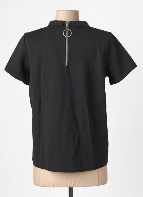 Top tissage jersey manches courtes noir SCHOOL RAG femme