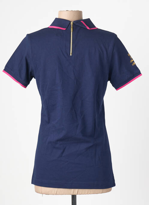 Polo broderie manches courtes bleu ARISTOW femme