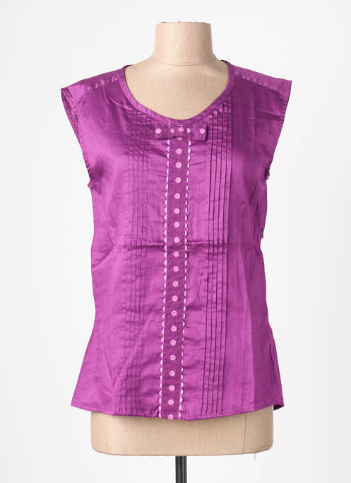 Top stretch sans manche violet ROSALITA MC GEE femme