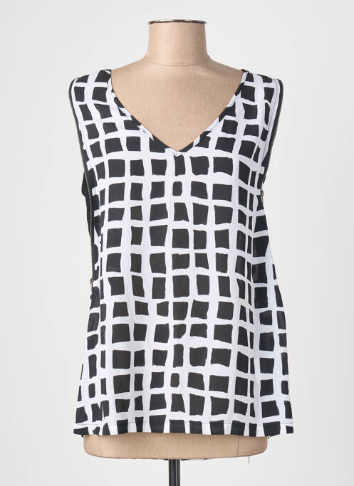 Top coupe fluide sans manche noir SCHOOL RAG femme