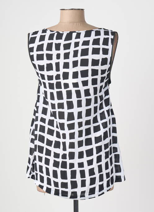 Top coupe fluide sans manche noir SCHOOL RAG femme