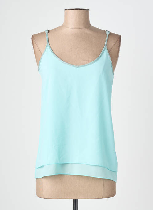 Top coupe fluide fines bretelles bleu ODEMAI femme