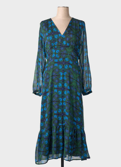 Robe longue manches longues manches longues vert AN' GE femme