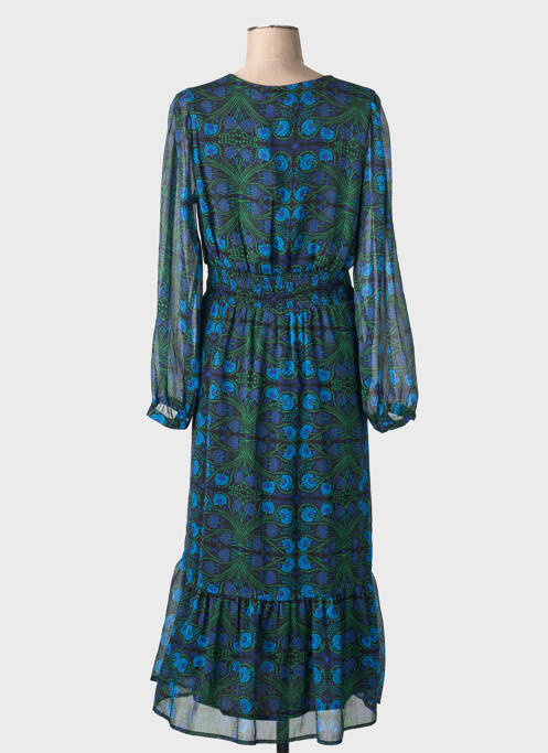 Robe longue manches longues manches longues vert AN' GE femme