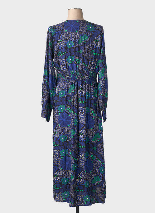 Robe longue manches longues manches longues bleu AN' GE femme
