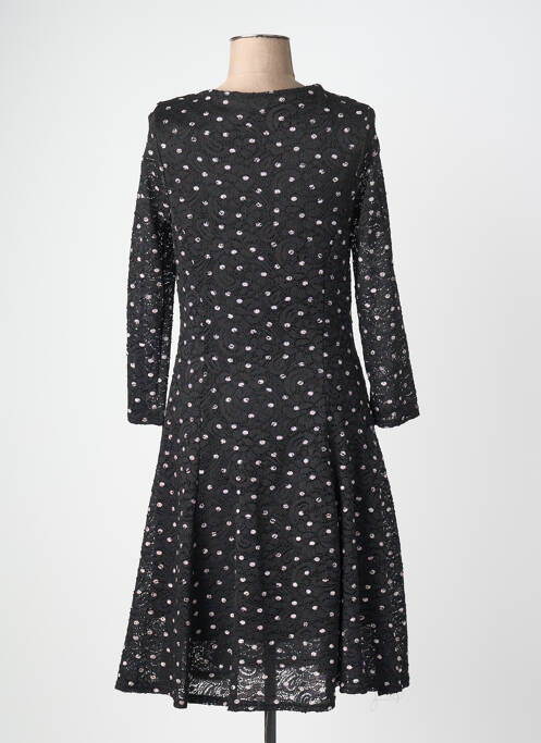 Robe mi-longue manches longues manches longues noir FIFILLES femme