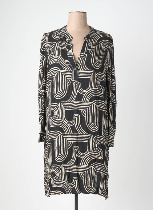 Robe mi-longue manches longues manches longues noir LA FEE MARABOUTEE femme