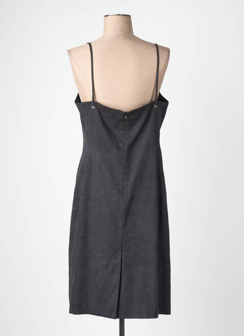 Robe mi-longue fermeture zippée au dos fines bretelles noir ET VOUS femme