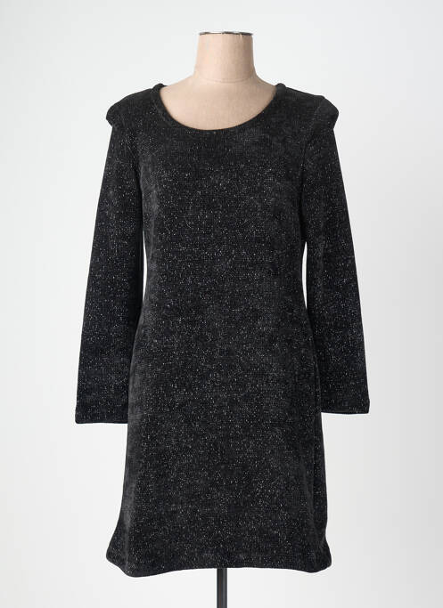 Robe mi-longue manches longues manches longues noir LOLESFILLES femme