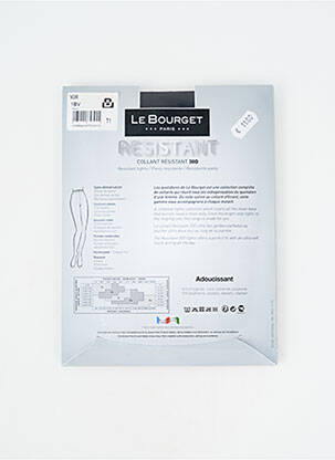 Collants elastique à la taille noir LE BOURGET femme