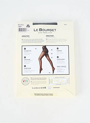 Collants tissage transparent gris LE BOURGET femme