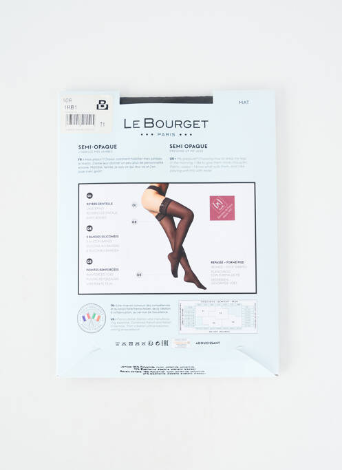 Bas stretch noir LE BOURGET femme