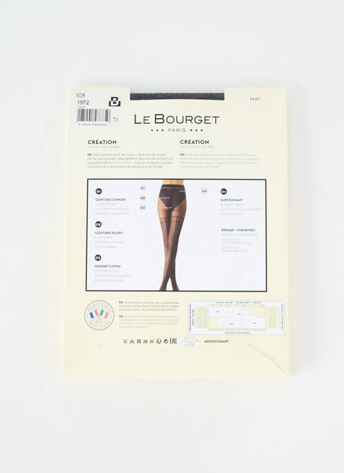 Collants stretch noir LE BOURGET femme
