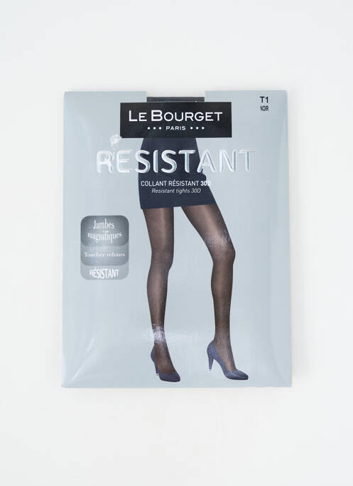 Collants elastique à la taille noir LE BOURGET femme