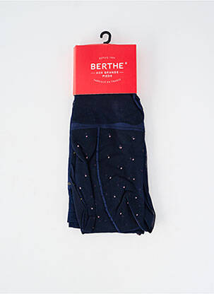 Collants imprimé pois bleu BERTHE AUX GRANDS PIEDS femme