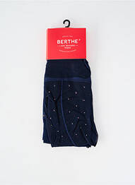 Collants imprimé pois bleu BERTHE AUX GRANDS PIEDS femme