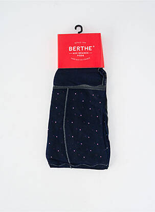 Collants imprimé pois bleu BERTHE AUX GRANDS PIEDS femme