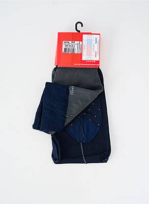 Collants imprimé pois bleu BERTHE AUX GRANDS PIEDS femme
