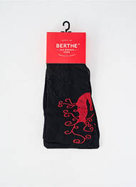 Collants imprimé fantaisie noir BERTHE AUX GRANDS PIEDS femme