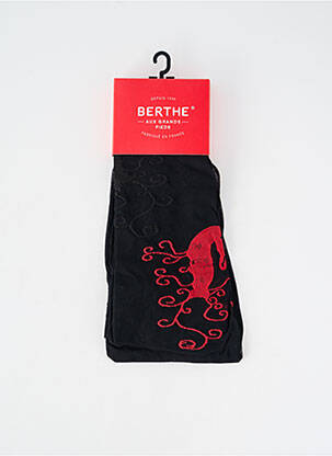 Collants imprimé fantaisie noir BERTHE AUX GRANDS PIEDS femme