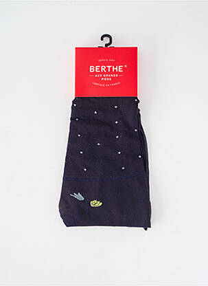 Collants imprimé fantaisie bleu BERTHE AUX GRANDS PIEDS femme