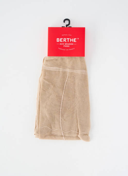 Collants stretch beige BERTHE AUX GRANDS PIEDS femme