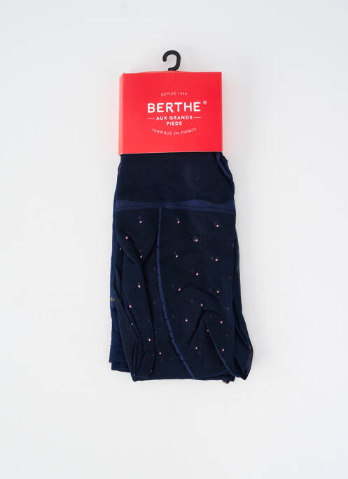 Collants imprimé pois bleu BERTHE AUX GRANDS PIEDS femme
