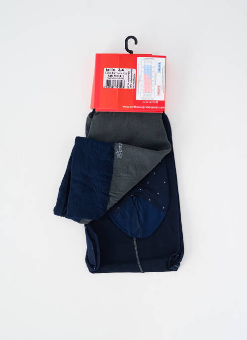 Collants imprimé pois bleu BERTHE AUX GRANDS PIEDS femme