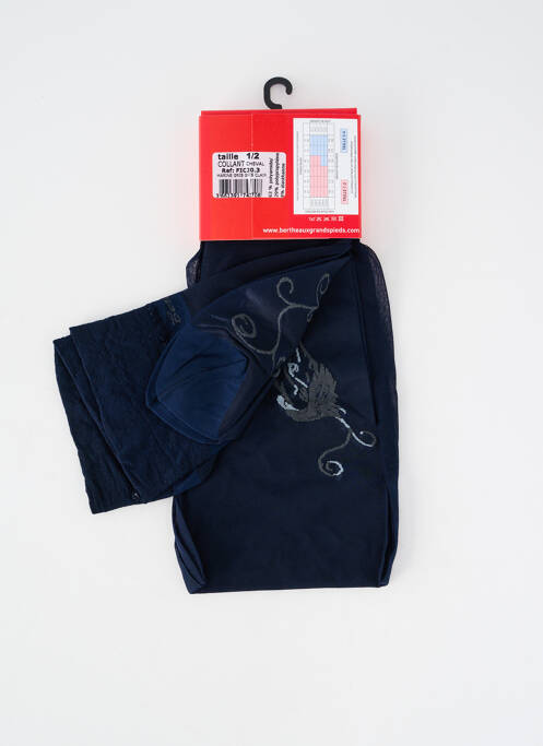 Collants bas/collant bleu BERTHE AUX GRANDS PIEDS femme