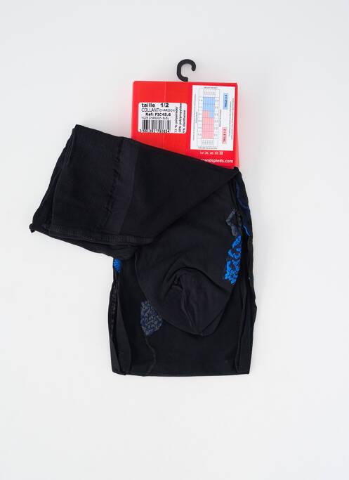 Collants imprimé fantaisie noir BERTHE AUX GRANDS PIEDS femme