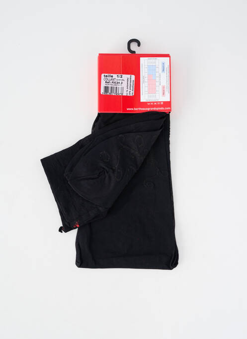 Collants imprimé fantaisie noir BERTHE AUX GRANDS PIEDS femme