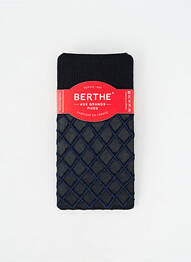 Chaussettes tissage résille noir BERTHE AUX GRANDS PIEDS femme