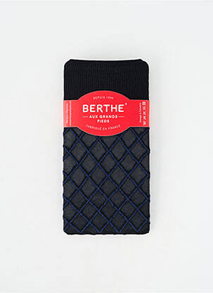 Chaussettes finition bords-côtes noir BERTHE AUX GRANDS PIEDS femme