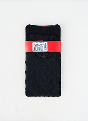 Chaussettes tissage résille noir BERTHE AUX GRANDS PIEDS femme