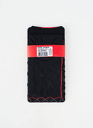 Chaussettes tissage résille noir BERTHE AUX GRANDS PIEDS femme