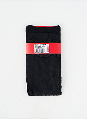 Chaussettes tissage résille noir BERTHE AUX GRANDS PIEDS femme