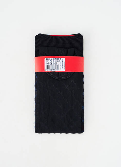 Chaussettes finition bords-côtes noir BERTHE AUX GRANDS PIEDS femme