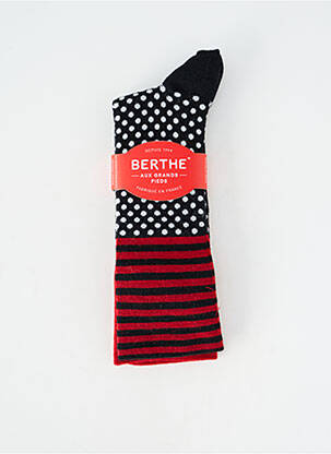 Chaussettes coutures renforcées noir BERTHE AUX GRANDS PIEDS femme