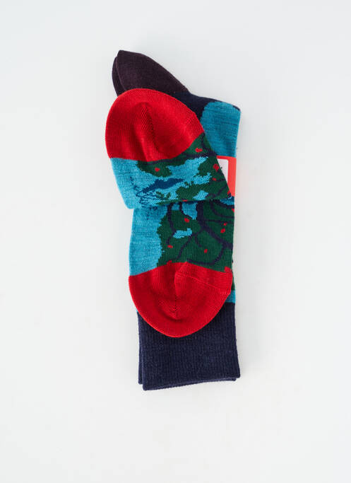 Chaussettes coutures renforcées bleu BERTHE AUX GRANDS PIEDS femme