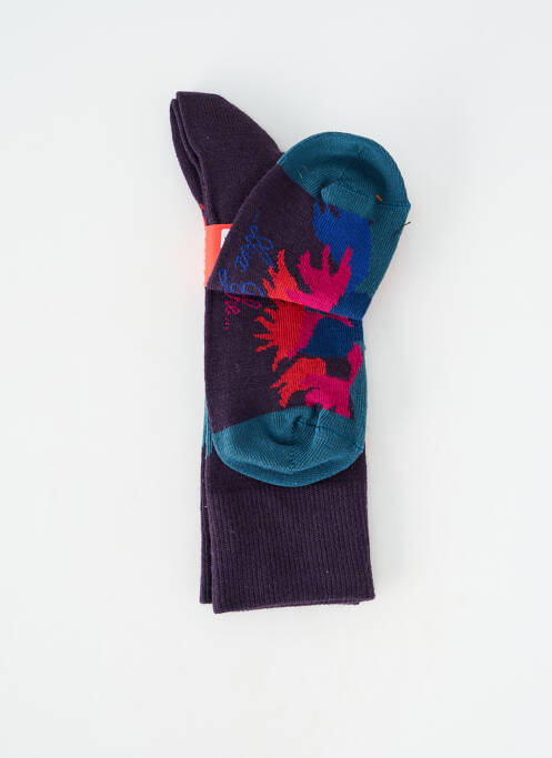 Chaussettes coutures renforcées violet BERTHE AUX GRANDS PIEDS femme