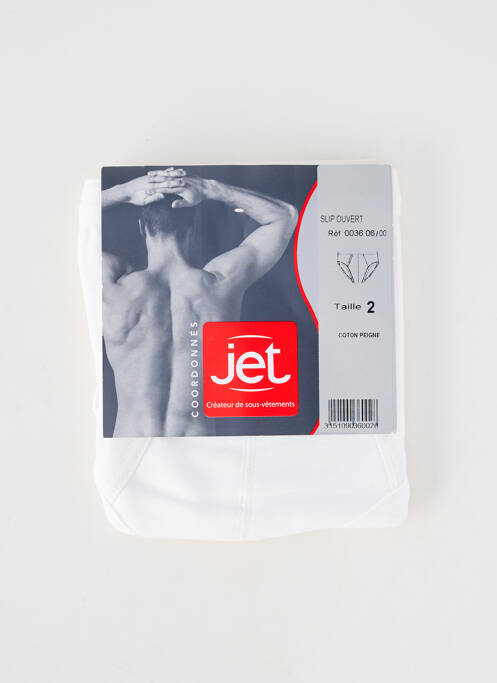 Slip tissage popeline blanc JET homme
