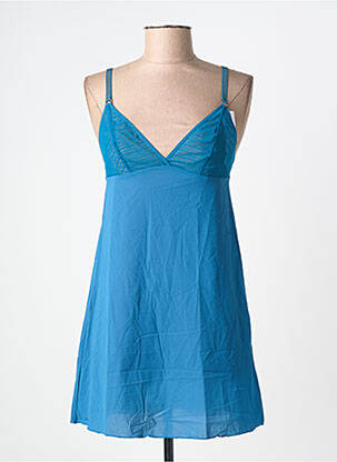 Nuisette/combinette manches bretelles ajustables bleu SIMONE PERELE femme