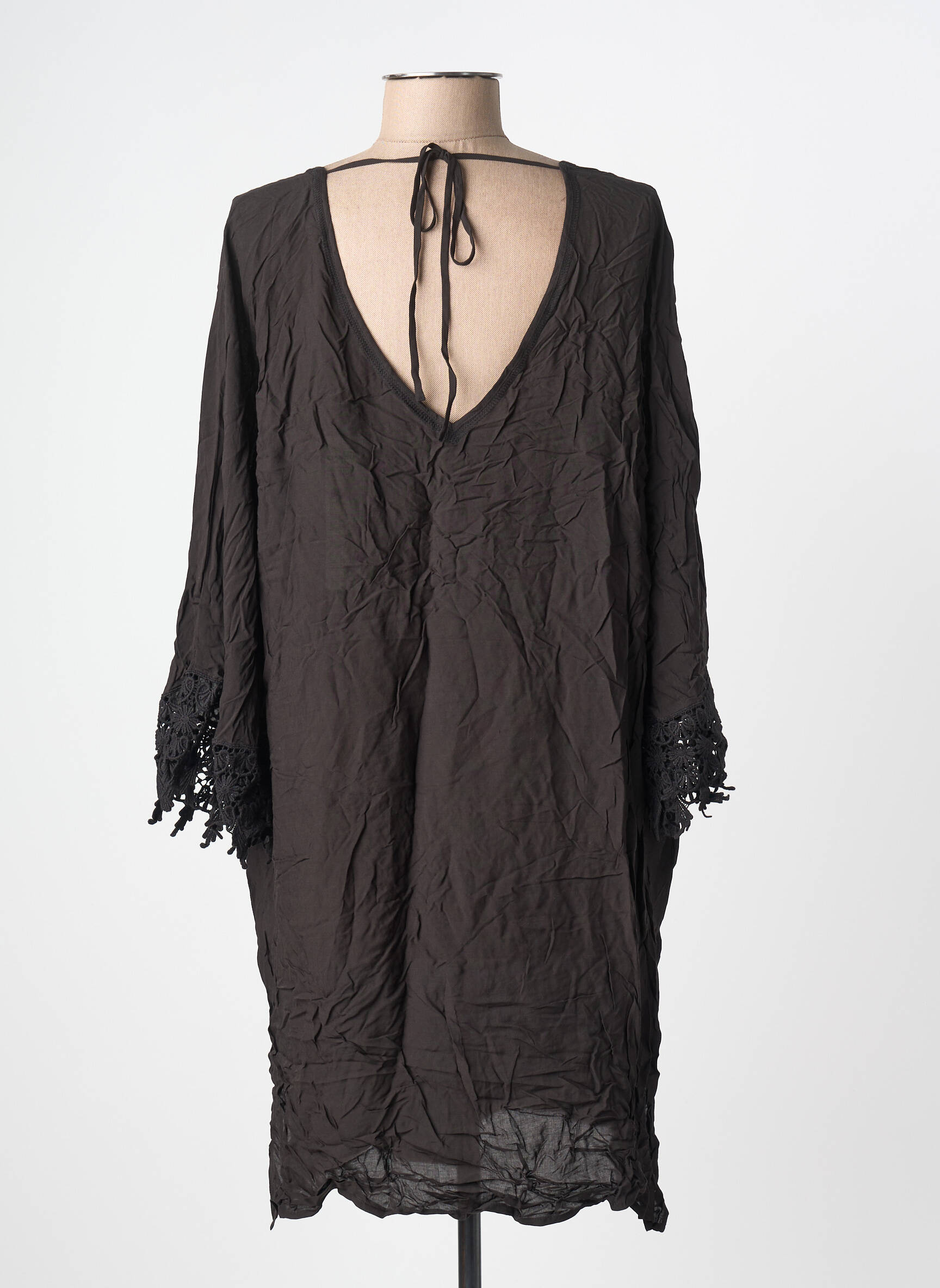Robe de plage fermeture liens à nouer noir O'NEILL femme