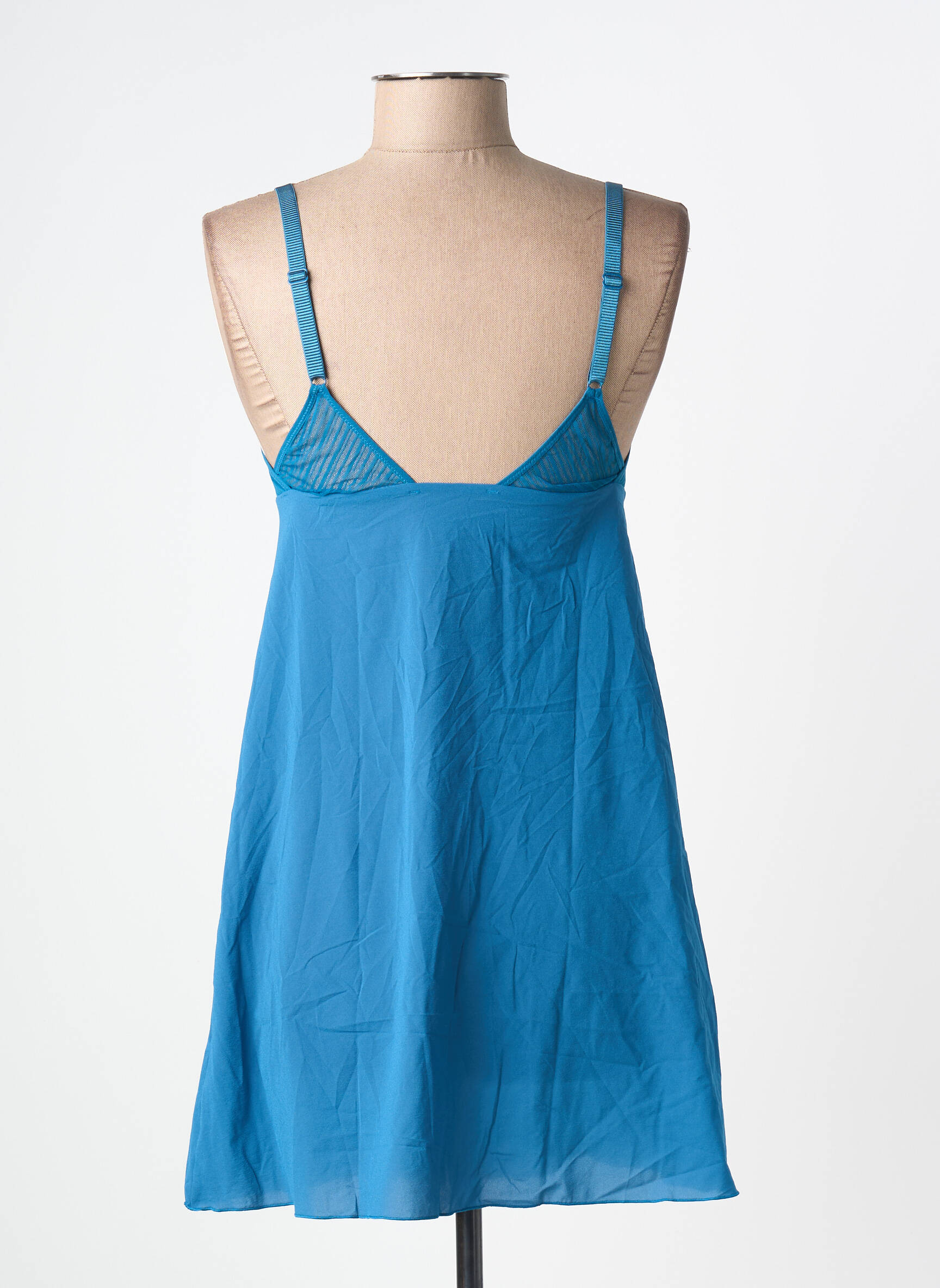 Nuisette/combinette manches bretelles ajustables bleu SIMONE PERELE femme