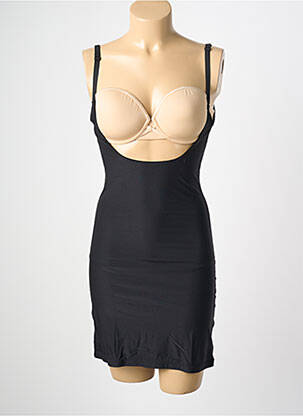 Jupon /fond de robe tissage popeline noir SANDWICH femme