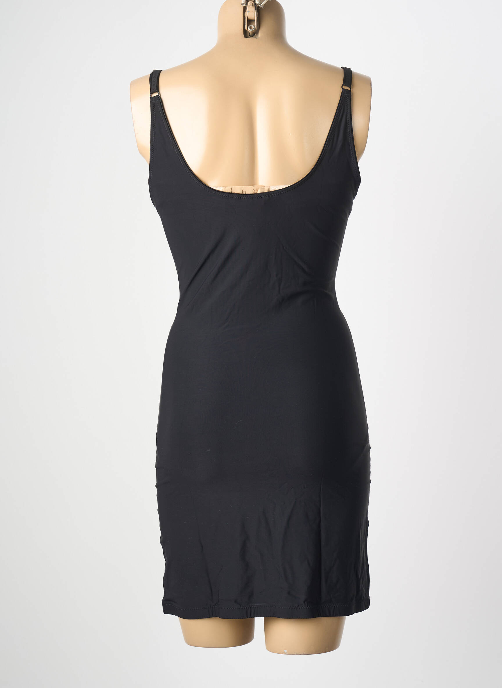 Jupon /fond de robe tissage popeline noir SANDWICH femme