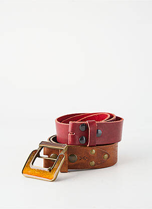Ceinture coutures renforcées rouge YOLETE femme