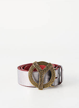 Ceinture effet matière satinée argent YOLETE femme